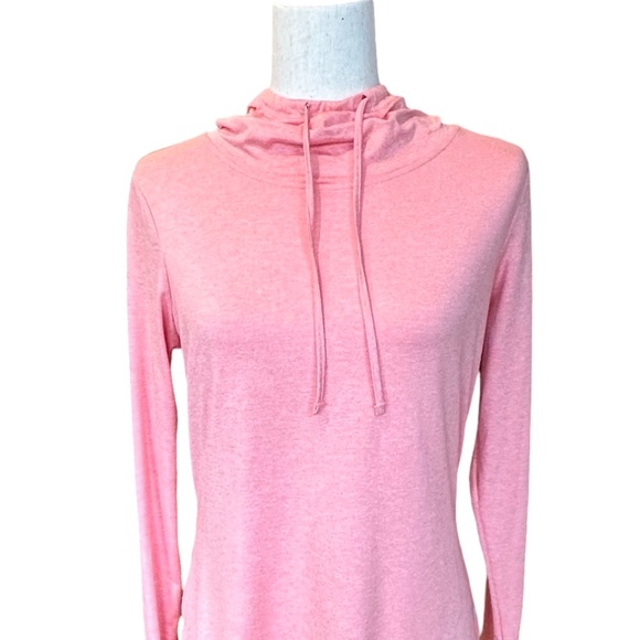 Reebok Womens Lightweight Long Sleeve Hooded Pullover Peachy-Pink Size Medium - Picture 4 of 13